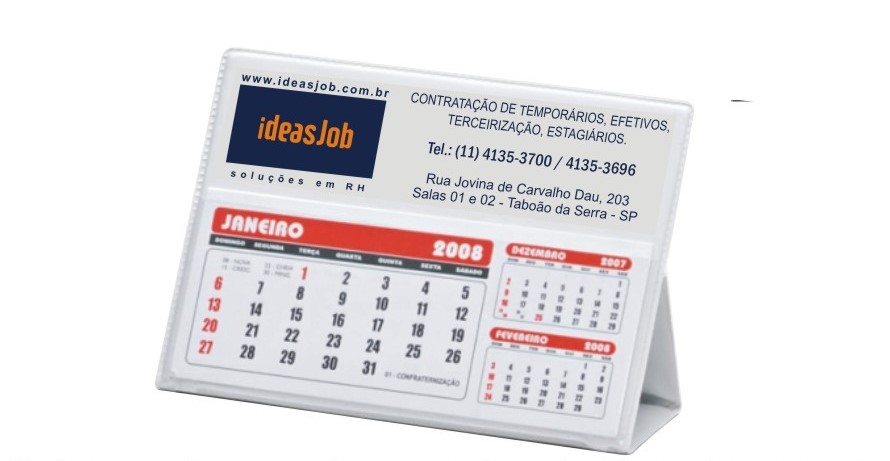 CALENDÁRIO DE MESA 