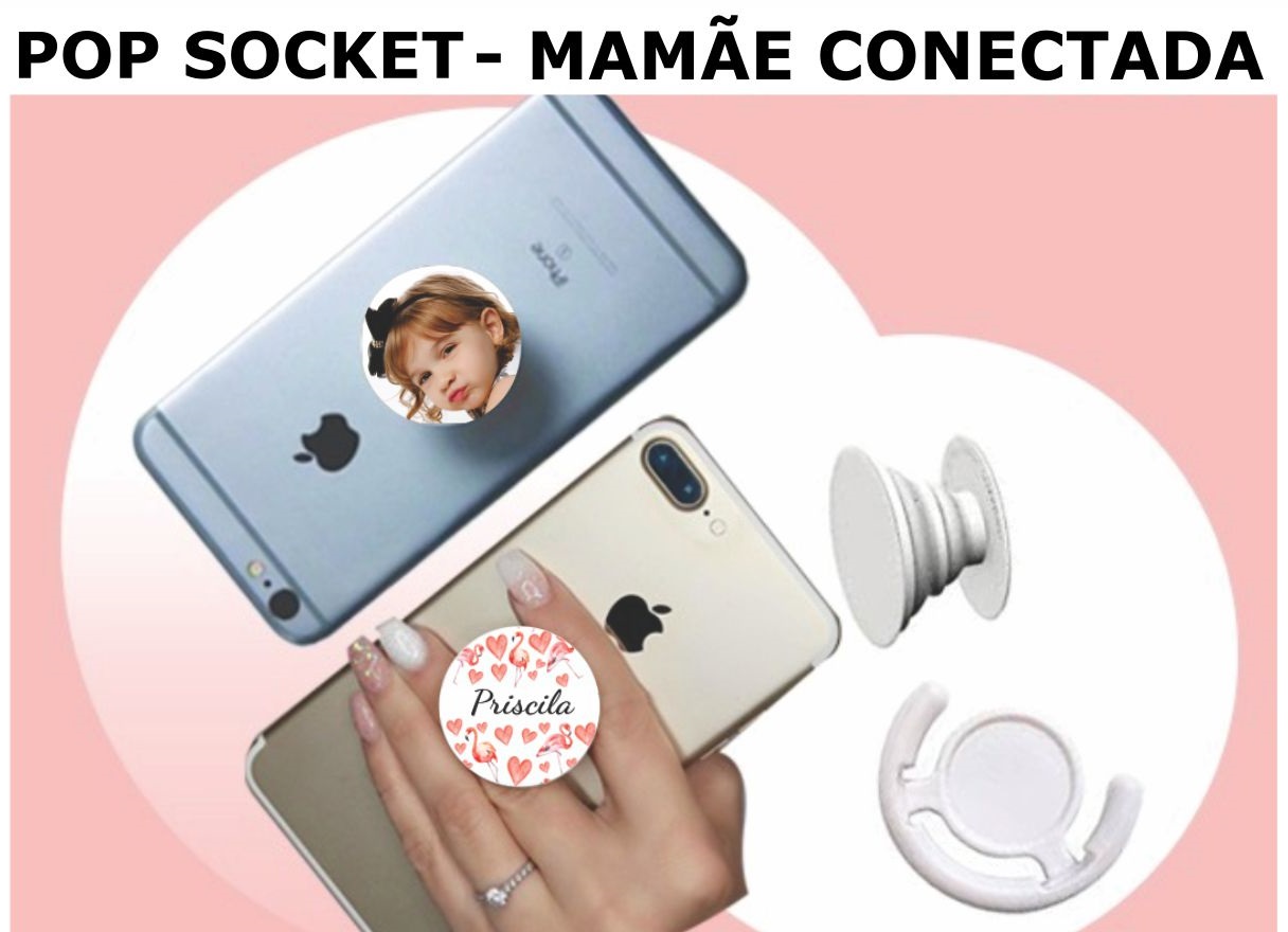 POP SOCKET -COM FOTO OU NOME 