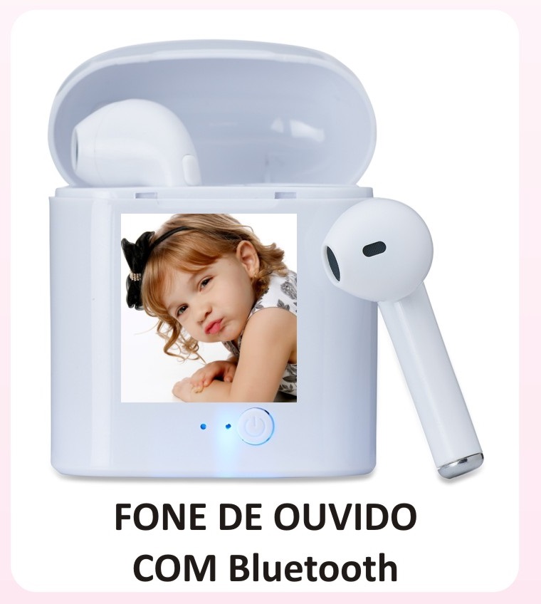 FONE DE OUVIDO SEM FIO COM BLUETOOTH